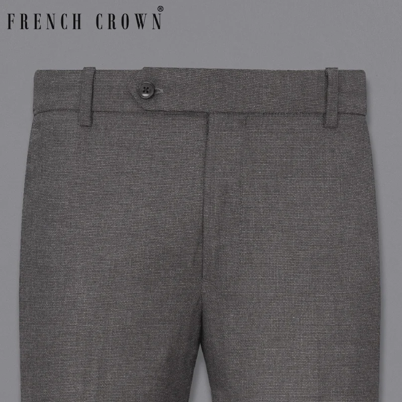 Cigarette Style Women's Printed Linen Blend Pants for Casual DaysAbbey Gray Pant