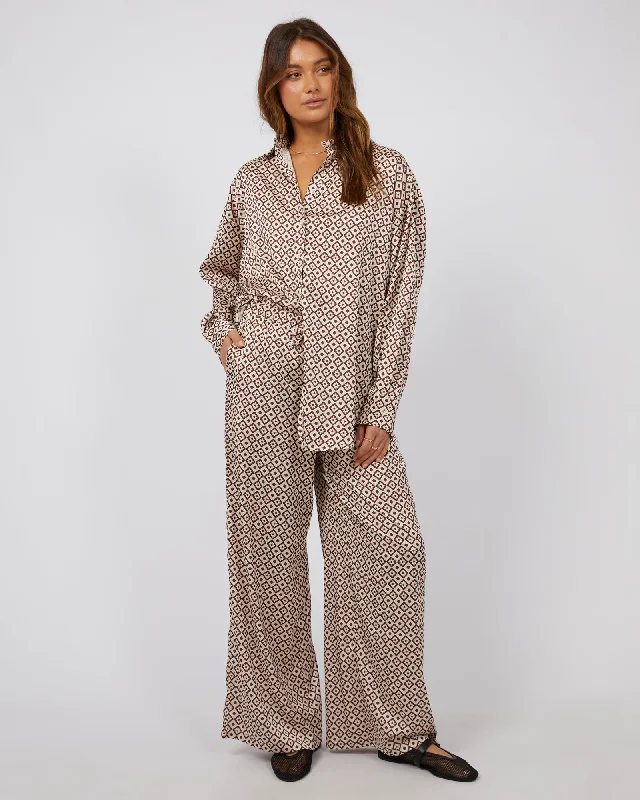 Women's High - Waisted Tight Trousers with Side Slits in Beige for a Trendy LookAll About Eve Bambi Pant Print Women's High - Waisted Tight Trousers with Side Slits in Beige for a Trendy LookAll About Eve Bambi Pant Print