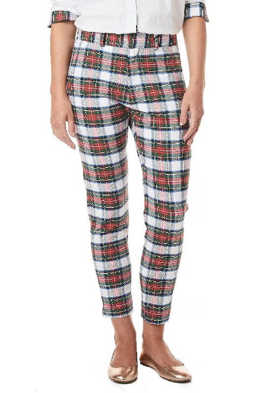 Plus Size Women's Metallic - Finish Joggers for a Stylish LoungeAnkle Capri Stretch Twill Dress Stewart Tartan Plus Size Women's Metallic - Finish Joggers for a Stylish LoungeAnkle Capri Stretch Twill Dress Stewart Tartan