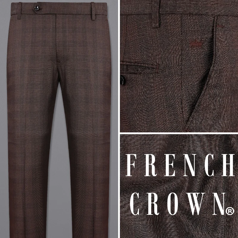 Plus Size Women's Patchwork - Design Jeans for a Unique AppearanceBirch Brown Plaid Pant Plus Size Women's Patchwork - Design Jeans for a Unique AppearanceBirch Brown Plaid Pant