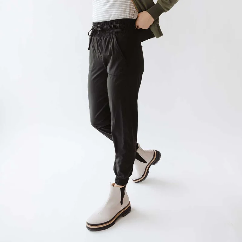 Plus Size Women's Pleated Front Dress Pants for Office WearDestination Joggers, Black Plus Size Women's Pleated Front Dress Pants for Office WearDestination Joggers, Black