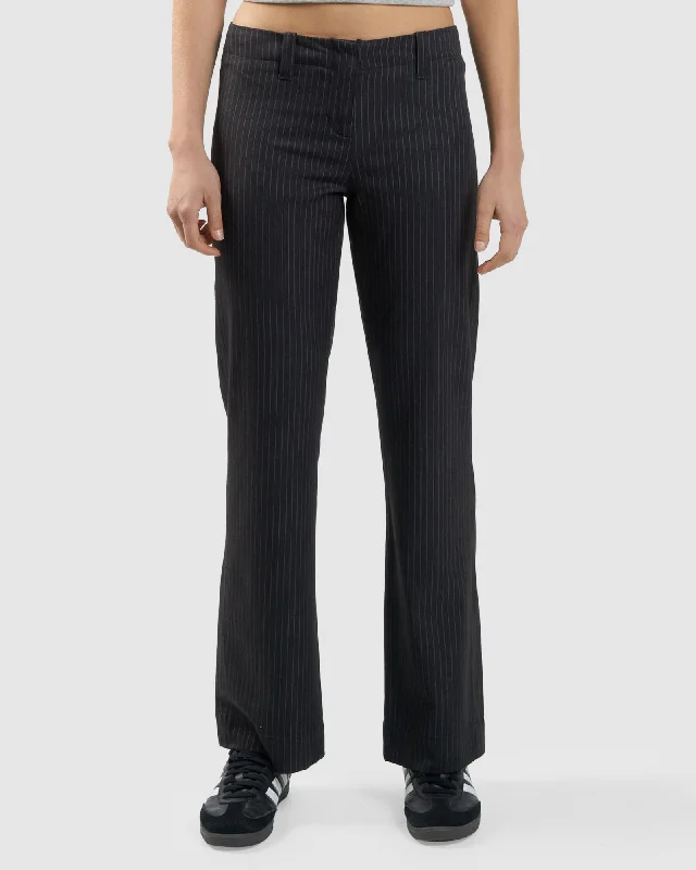 Plus Size Women's Metallic - Finish Joggers for a Stylish LoungeBRIT PINSTRIPE PANT