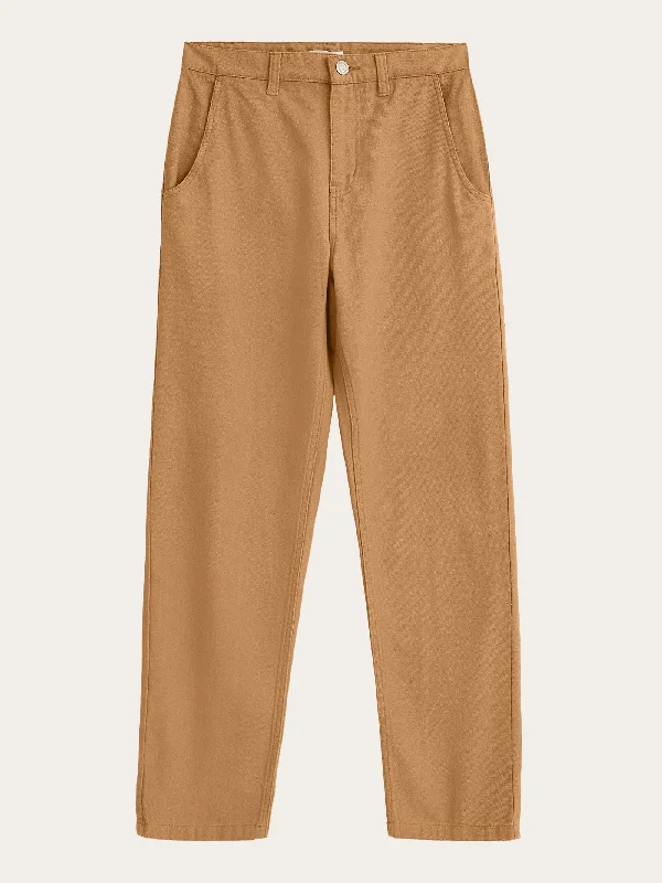 CALLA tapered canvas pant - Brown Sugar