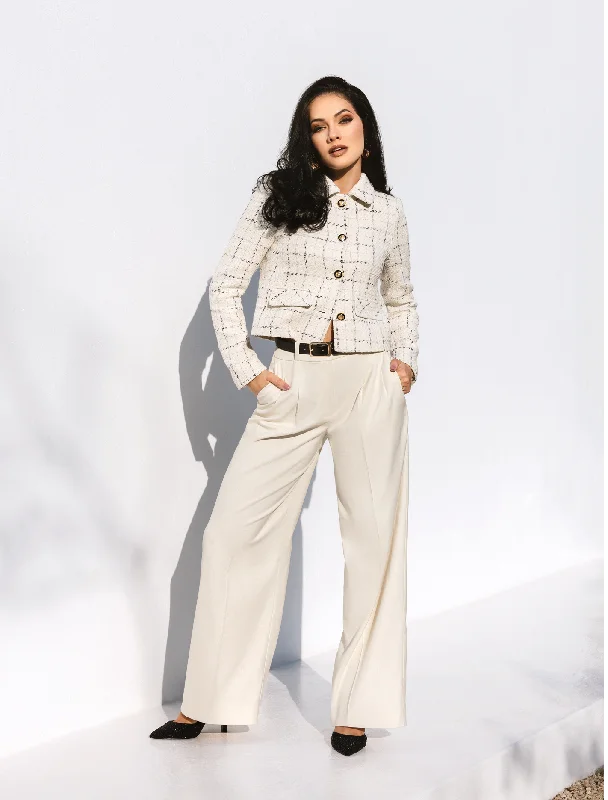 Plus Size Women's Metallic - Finish Joggers for a Stylish LoungeEdweena Belted Wide Leg Pants Plus Size Women's Metallic - Finish Joggers for a Stylish LoungeEdweena Belted Wide Leg Pants