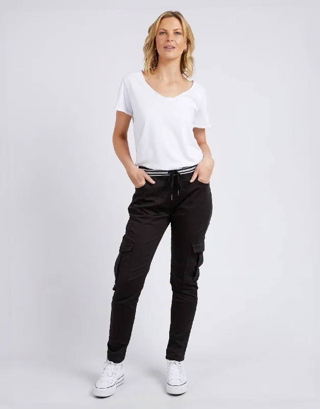 Plus Size Women's Sheer Tight Trousers in Nude for a Subtle and Stylish StatementElm Margo Cargo Jogger Black Plus Size Women's Sheer Tight Trousers in Nude for a Subtle and Stylish StatementElm Margo Cargo Jogger Black