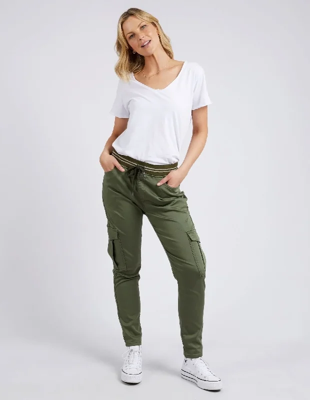 Women's Fleece - Lined Tight Trousers in Dark Blue for Warmth in Cold WeatherElm Margo Cargo Jogger Four Leaf Clover Women's Fleece - Lined Tight Trousers in Dark Blue for Warmth in Cold WeatherElm Margo Cargo Jogger Four Leaf Clover