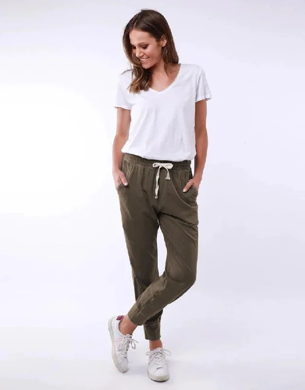 Women's Faux Leather Tight Trousers with Studded Details in Brown for an Edgy StyleElm Wash Out Lounge Pant Dark Khaki Women's Faux Leather Tight Trousers with Studded Details in Brown for an Edgy StyleElm Wash Out Lounge Pant Dark Khaki