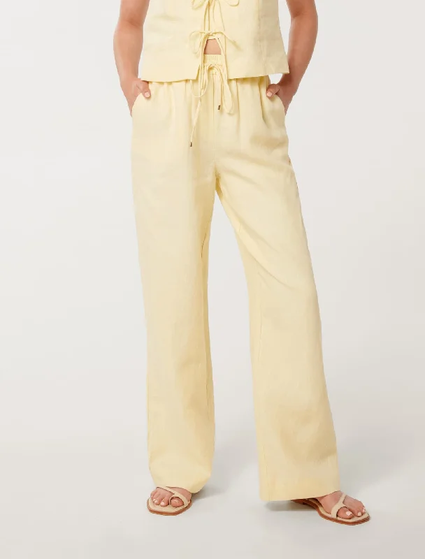 Plus Size Women's Cargo Pants with Multiple Pockets for HikingErin Linen Drawstring Straight Leg Pants Plus Size Women's Cargo Pants with Multiple Pockets for HikingErin Linen Drawstring Straight Leg Pants