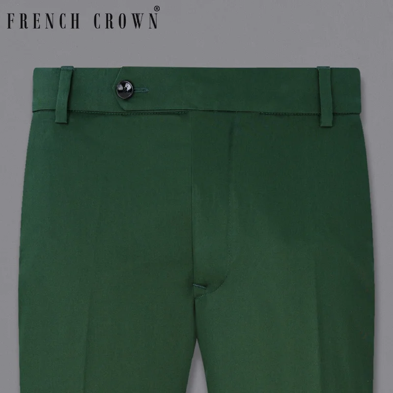 Everglade Green Textured Pant