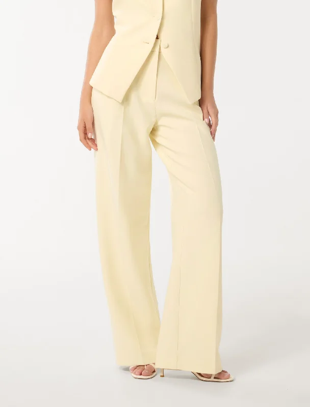 Flare Leg Women's Satin Trousers for a Glamorous Night OutGoldie Wide Leg Pants