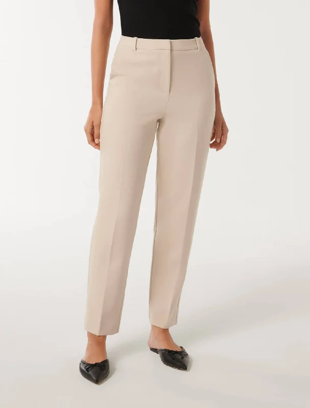 Cropped Women's Corduroy Pants in Autumn ColorsIda Formal Tapered Pants