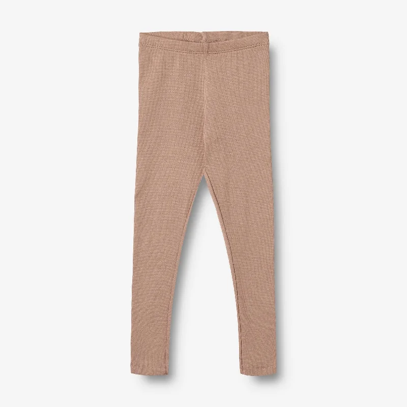 Women's Faux Leather Tight Trousers with Studded Details in Brown for an Edgy StyleRib Leggings Maddy - nougat rose Women's Faux Leather Tight Trousers with Studded Details in Brown for an Edgy StyleRib Leggings Maddy - nougat rose