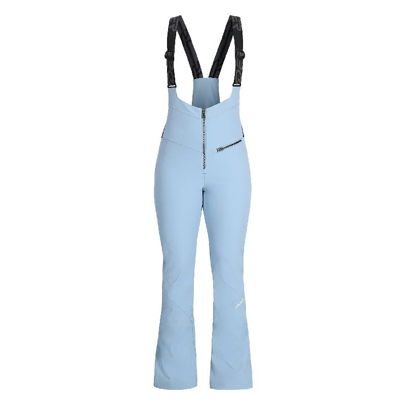 Tapered Leg Women's Wool Blend Trousers for WinterWomens Strutt Bib - Blue Drift