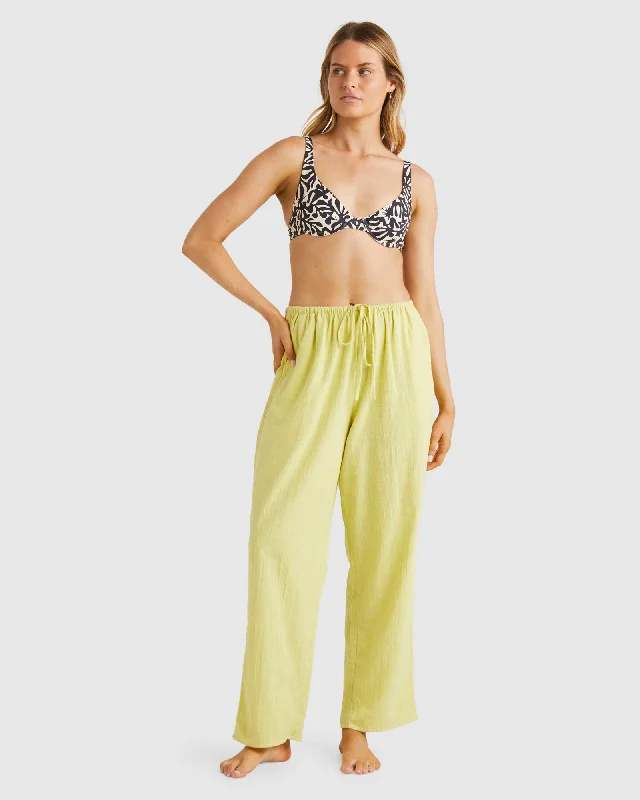 Palazzo Style Women's Printed Trousers in Bohemian PatternsSUN LOVERS BEACHPANT
