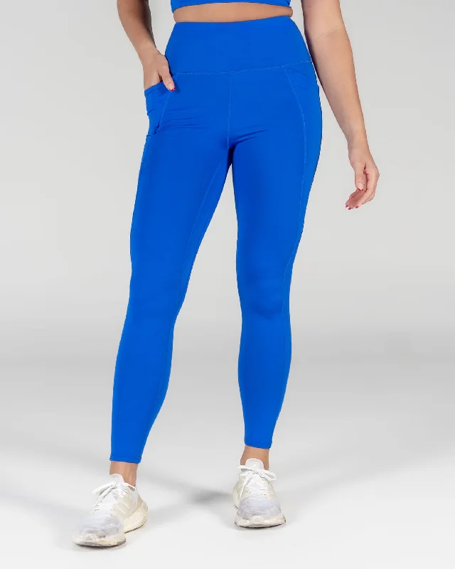 Plus Size Women's Printed Tight Trousers in Floral Patterns for a Spring - Inspired OutfitThermal Warm Leggings - Cobalt Blue Plus Size Women's Printed Tight Trousers in Floral Patterns for a Spring - Inspired OutfitThermal Warm Leggings - Cobalt Blue