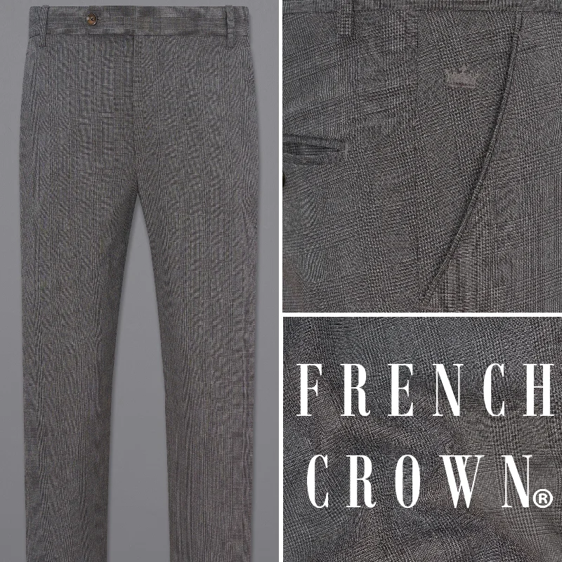 Plus Size Women's Metallic - Finish Joggers for a Stylish LoungeWenge Gray Subtle Plaid Pant Plus Size Women's Metallic - Finish Joggers for a Stylish LoungeWenge Gray Subtle Plaid Pant
