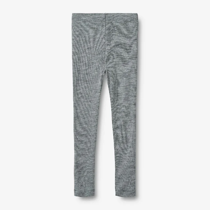 Wool Leggings Agi - melange grey