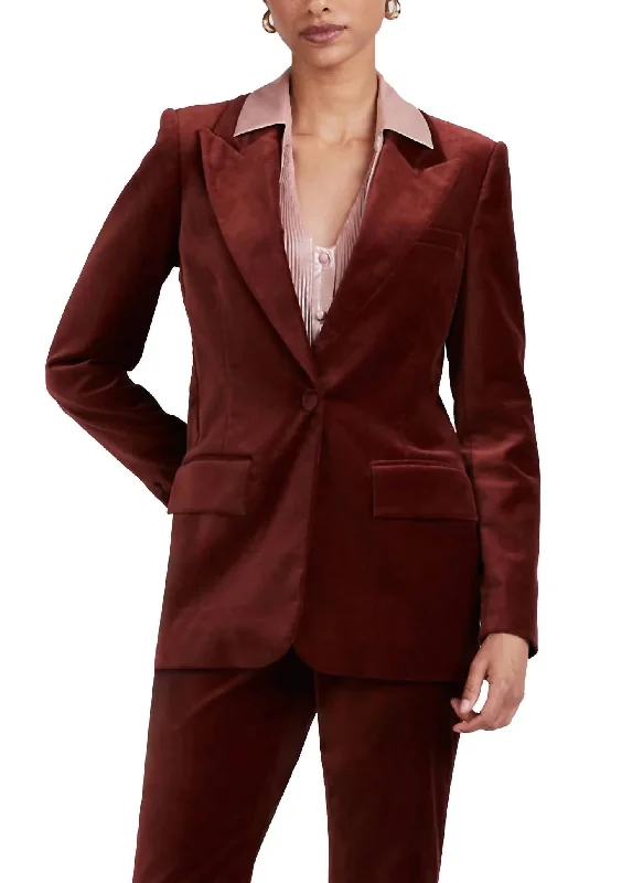 Oversized Women's Printed Blazers in Animal Patterns for a Statement PieceBalton Single Breasted Blazer In Mahogany Oversized Women's Printed Blazers in Animal Patterns for a Statement PieceBalton Single Breasted Blazer In Mahogany