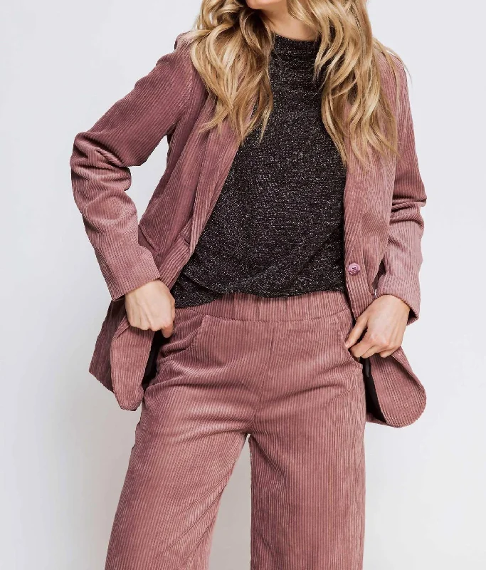 Women's Tailored Stretch Blazers in Navy Blue for Business MeetingsEllie Blazer In Rose Women's Tailored Stretch Blazers in Navy Blue for Business MeetingsEllie Blazer In Rose