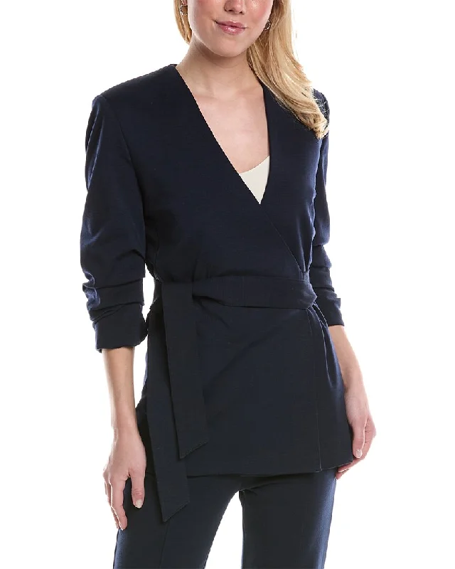 Plus Size Women's Faux Fur - Trimmed Blazers in Black for a Luxurious LookHalston Bexley Wool-Blend Jacket Plus Size Women's Faux Fur - Trimmed Blazers in Black for a Luxurious LookHalston Bexley Wool-Blend Jacket