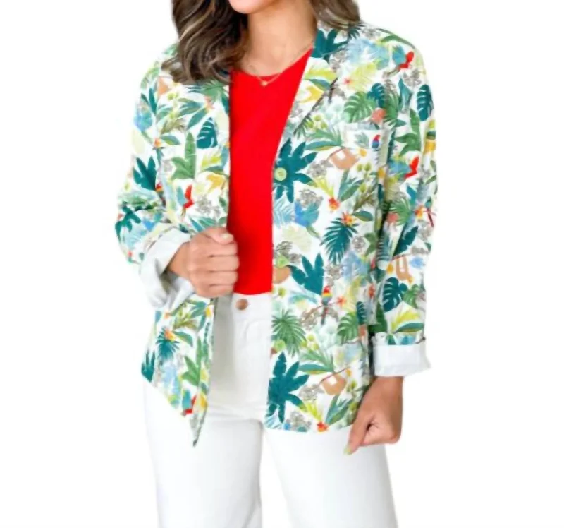Plus Size Women's Cropped Velvet Blazers in Burgundy for a Night OutJungle Jacket In Multi Color Plus Size Women's Cropped Velvet Blazers in Burgundy for a Night OutJungle Jacket In Multi Color