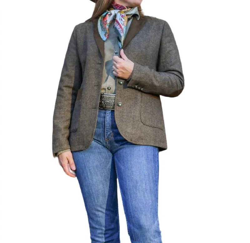 Women's Belted Blazers in Camel Color for a Sophisticated OutfitKatmai Blazer (Tan Herringbone) Women's Belted Blazers in Camel Color for a Sophisticated OutfitKatmai Blazer (Tan Herringbone)