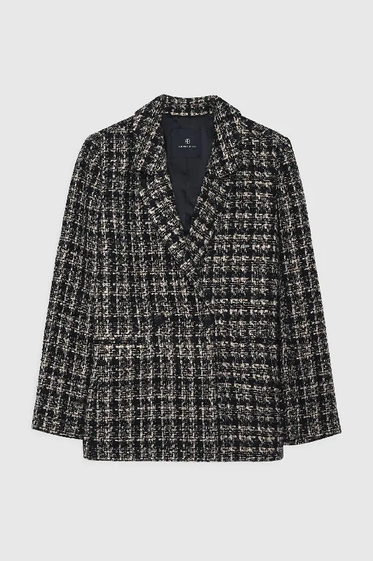 Double - Breasted Women's Polyester Blazers in Bright Colors for a Fun StyleMadeleine Blazer In Tan And Black Tweed Double - Breasted Women's Polyester Blazers in Bright Colors for a Fun StyleMadeleine Blazer In Tan And Black Tweed