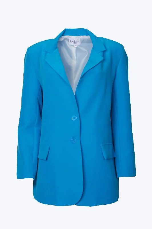 Plus Size Women's Cropped Velvet Blazers in Burgundy for a Night OutOversized Single-Breasted Twill Crepe Blazer In Sea Blue Plus Size Women's Cropped Velvet Blazers in Burgundy for a Night OutOversized Single-Breasted Twill Crepe Blazer In Sea Blue
