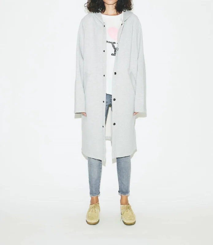 Oversized Women's Checkered Blazers in Black and White for a Trendy StyleStadium Coat In Grey Heather Oversized Women's Checkered Blazers in Black and White for a Trendy StyleStadium Coat In Grey Heather