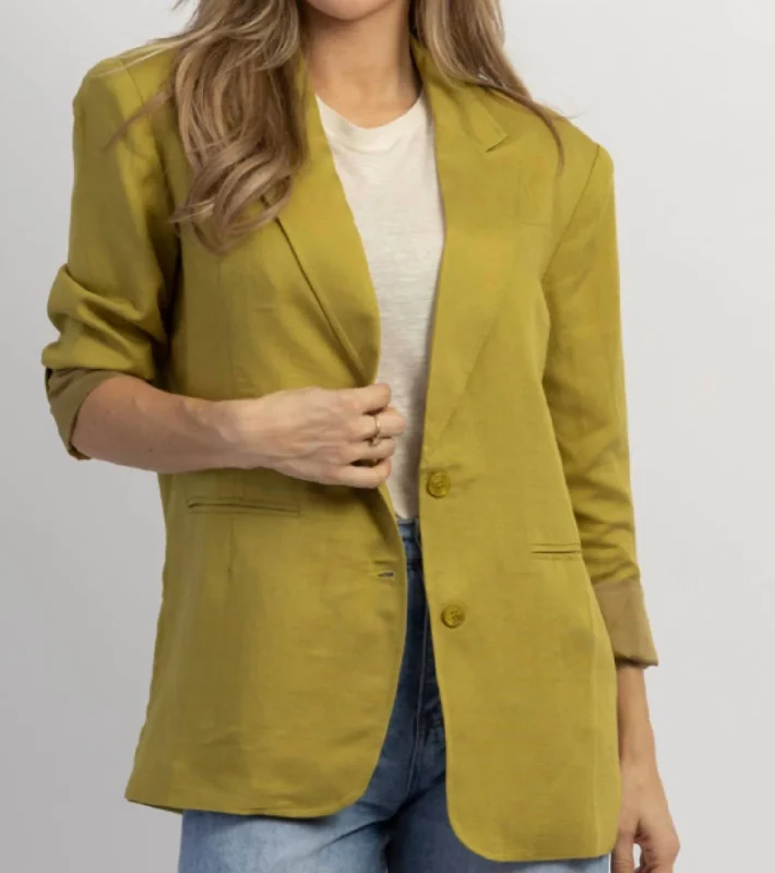 Plus Size Women's Sequin - Embellished Blazers in Silver for a Glamorous PartyStrictly Biz Button Blazer In Chartreuse Plus Size Women's Sequin - Embellished Blazers in Silver for a Glamorous PartyStrictly Biz Button Blazer In Chartreuse