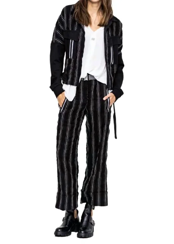Double - Breasted Women's Polyester Blazers in Bright Colors for a Fun StyleStriped Jacket In Black/white Double - Breasted Women's Polyester Blazers in Bright Colors for a Fun StyleStriped Jacket In Black/white