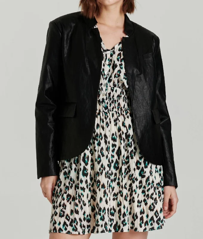 Women's Longline Linen Blazers in Pastel Colors for Summer EventsTrinity Blazer In Black Women's Longline Linen Blazers in Pastel Colors for Summer EventsTrinity Blazer In Black
