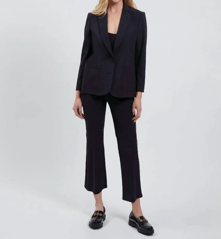 Single - Breasted Women's Corduroy Blazers in Mustard Yellow for an Autumn VibeTwo Button Blazer In Black Single - Breasted Women's Corduroy Blazers in Mustard Yellow for an Autumn VibeTwo Button Blazer In Black