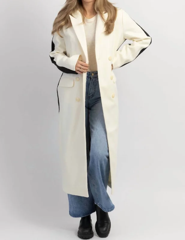 Oversized Women's Checkered Blazers in Black and White for a Trendy StyleUpper East Color Block Coat In Ivory & Black Oversized Women's Checkered Blazers in Black and White for a Trendy StyleUpper East Color Block Coat In Ivory & Black