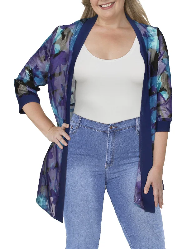 Women's Peplum Blazers in Emerald Green for a Stylish Work AttireWomens Chiffon Printed Duster Blazer Women's Peplum Blazers in Emerald Green for a Stylish Work AttireWomens Chiffon Printed Duster Blazer