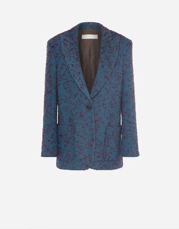 Plus Size Women's Ruffled Blazers in Pink for a Girly and Fashionable LookWool Twill Jacket In Blue/burgundy Plus Size Women's Ruffled Blazers in Pink for a Girly and Fashionable LookWool Twill Jacket In Blue/burgundy