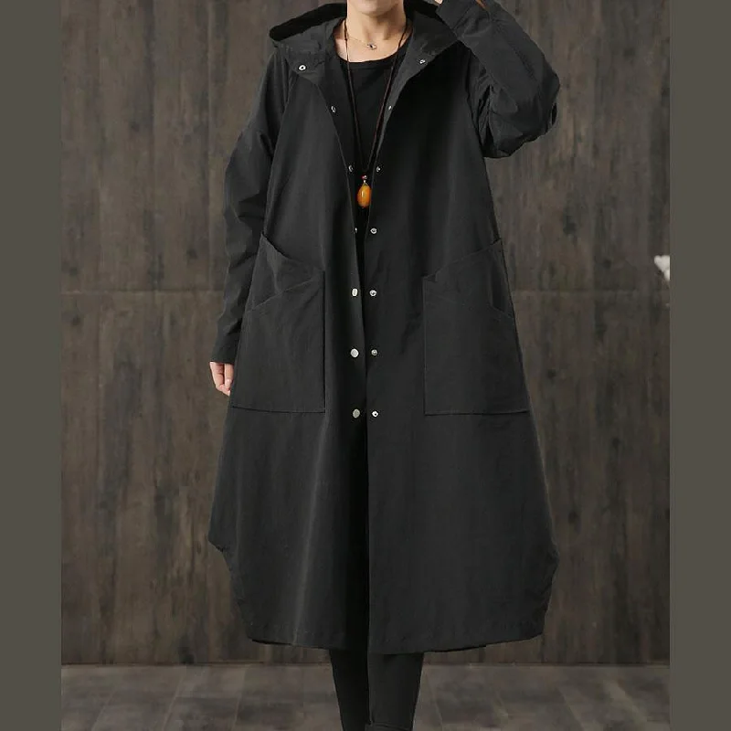 Checkered women's wool coats in a classic pattern for a timeless style2019 black overcoat oversized trench coat fall outwear hooded asymmetric Checkered women's wool coats in a classic pattern for a timeless style2019 black overcoat oversized trench coat fall outwear hooded asymmetric