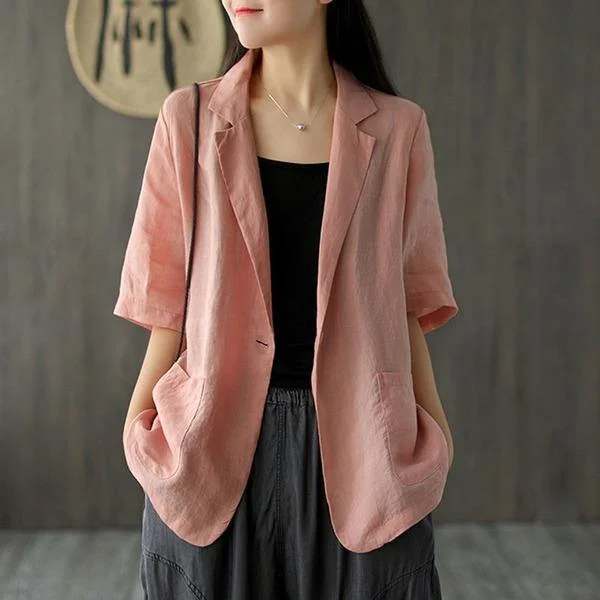 Oversized women's wool coats in a monochromatic look for a trendy outfit2020 Summer New Cotton Linen Comfortable All-match Women Coat Oversized women's wool coats in a monochromatic look for a trendy outfit2020 Summer New Cotton Linen Comfortable All-match Women Coat