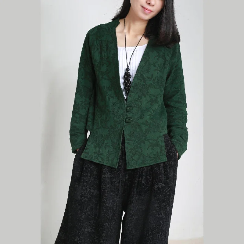 Long women's mac coats in a lightweight fabric for spring showersautumn green jacquard linen tops aymmetric hem short coats Long women's mac coats in a lightweight fabric for spring showersautumn green jacquard linen tops aymmetric hem short coats
