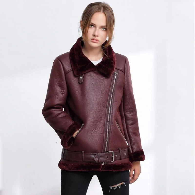 Women's long - sleeve wool coats in a houndstooth pattern for a classic charmAutumn Winter Synthetic Leather Soft Coat Fur Collar Zipper Women's Jacket Women's long - sleeve wool coats in a houndstooth pattern for a classic charmAutumn Winter Synthetic Leather Soft Coat Fur Collar Zipper Women's Jacket