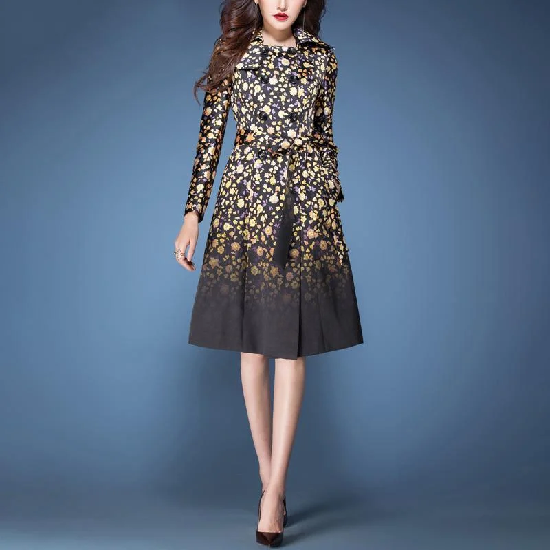 Women's longline double - breasted camel coats for a sophisticated lookautumn women new fashion prints cotton blended coats slim fit double breast trench coat Women's longline double - breasted camel coats for a sophisticated lookautumn women new fashion prints cotton blended coats slim fit double breast trench coat