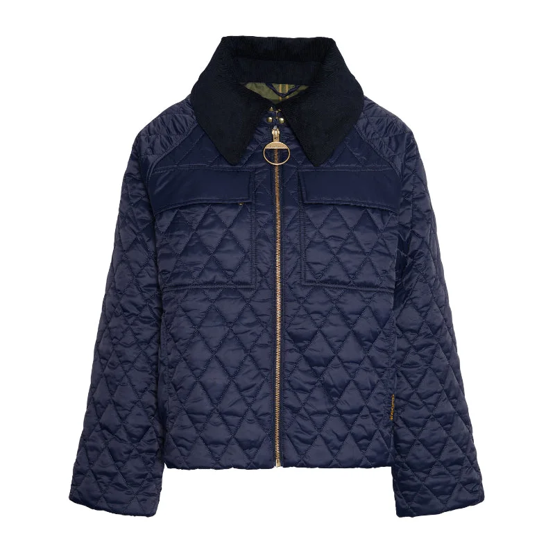 Quilted down women's coats with removable hoods for outdoor activitiesBarbour Beauly Quilt Ladies Jacket - Navy/Classic Quilted down women's coats with removable hoods for outdoor activitiesBarbour Beauly Quilt Ladies Jacket - Navy/Classic