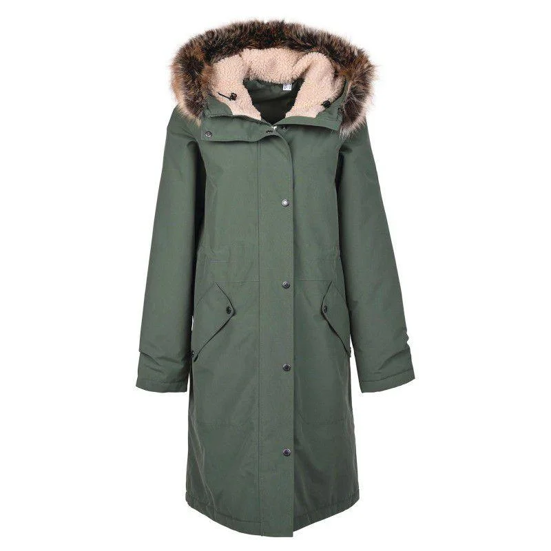 Belted women's cashmere coats in soft pastels for a luxurious feelBarbour Belgrave Ladies Waterproof Jacket - Alchemy Green