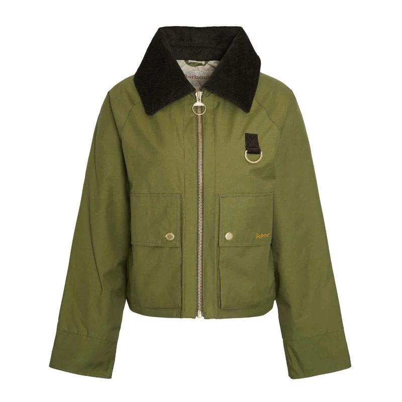 Mid - length women's down coats in a slim fit for a modern and sleek appearanceBarbour Nora Casual Ladies Jacket - Dark Moss/Light Sand/Dark Moss Mid - length women's down coats in a slim fit for a modern and sleek appearanceBarbour Nora Casual Ladies Jacket - Dark Moss/Light Sand/Dark Moss