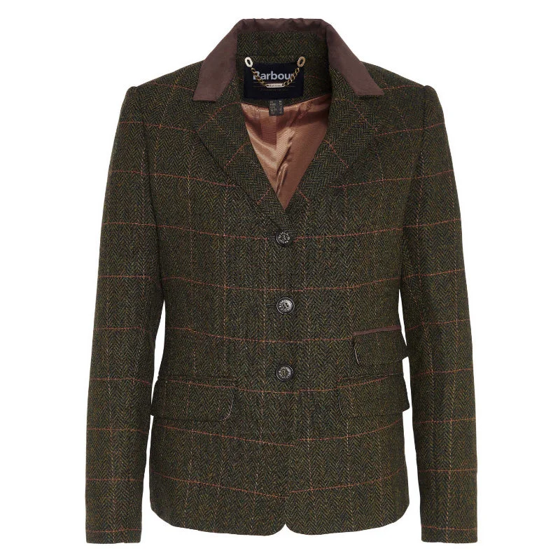 Plus size women's wool blend coats for a warm and stylish winterBarbour Robinson Tweed Ladies Jacket - Spiced Pumpkin