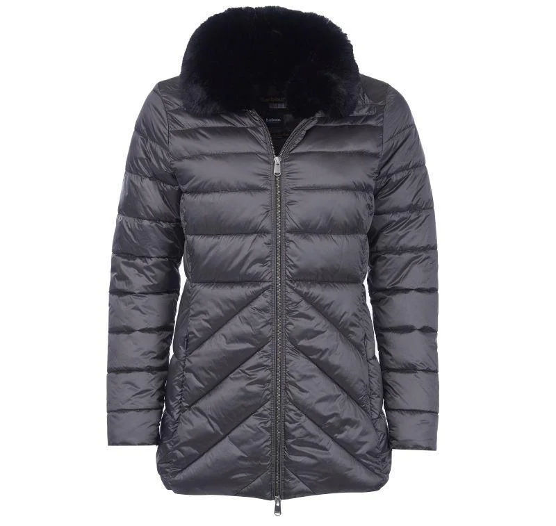 Women's faux fur coats in bright colors for a bold fashion statementBarbour Shannon Ladies Quilted Jacket - Ash Grey