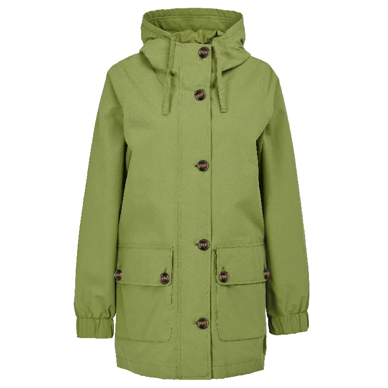 Women's long - sleeve wool coats in a houndstooth pattern for a classic charmBarbour Somalia Ladies Waterproof Jacket - Olive Tree