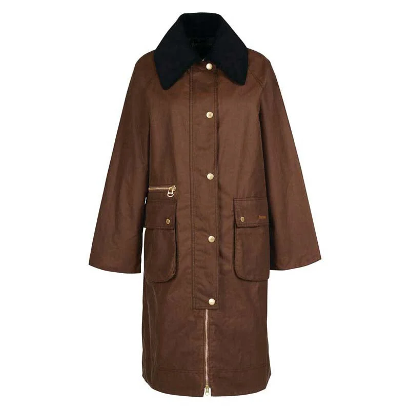 Shearling - lined women's leather coats for ultimate warmth and luxuryBarbour Townfield Ladies Wax Jacket - Tan/Classic