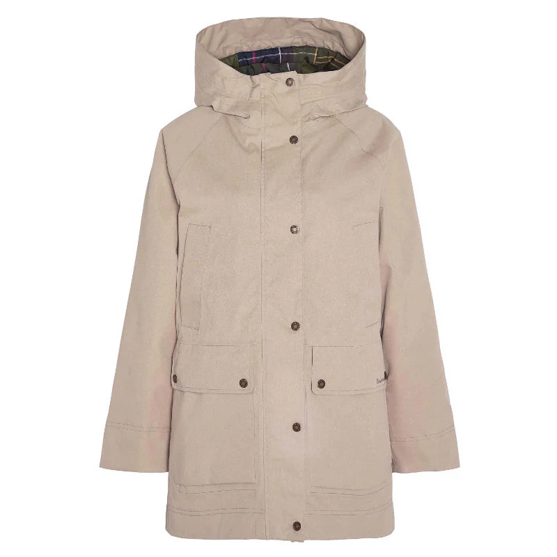 Women's pea coats with brass buttons for a nautical - inspired styleBarbour Winter Beadnell Waterproof Ladies Jacket - Sand Dune/Classic Women's pea coats with brass buttons for a nautical - inspired styleBarbour Winter Beadnell Waterproof Ladies Jacket - Sand Dune/Classic