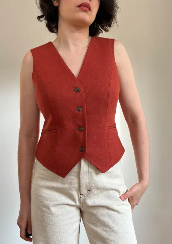 Shearling - lined women's leather coats for ultimate warmth and luxuryBella Loves Patterns Bennie Vest